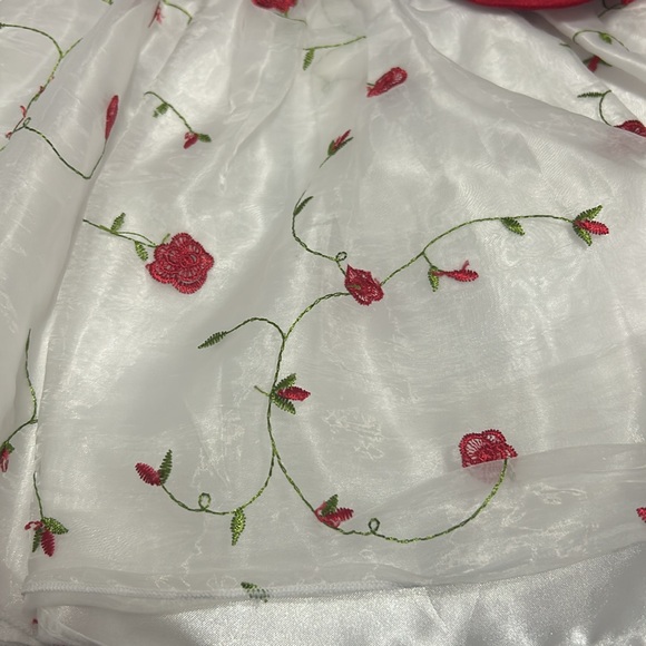 Girls 24 month formal dress roses lined bloomers diaper cover velvet jacket - Picture 3 of 6